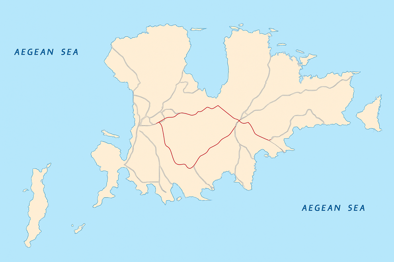 Mykonos Island Map